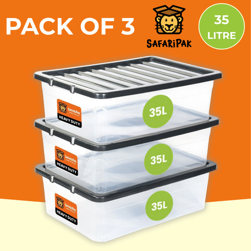 Clear plastic 35l - 35l, underbed