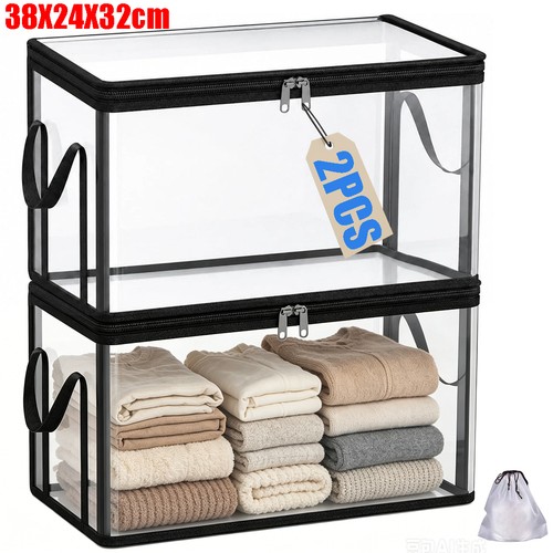 2pcs transparent clear storage - 2pcs,