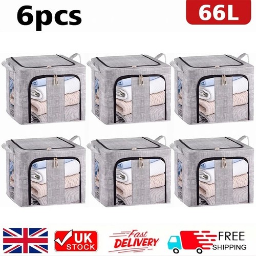 6pcs 66l folding storage - 66l, box