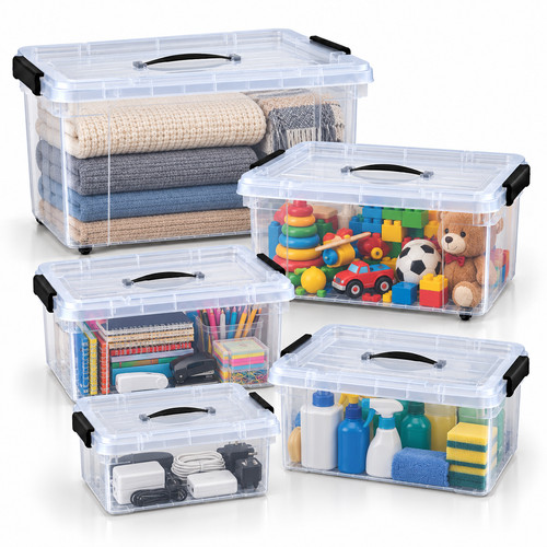 Clear plastic storage - clear,