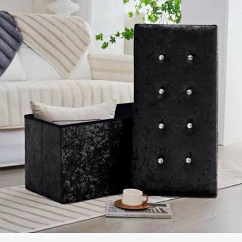 Ottoman king pack black - ottoman, faux