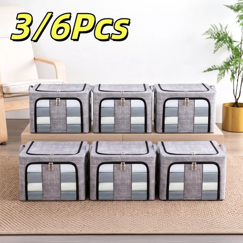 6pcs 66l folding storage - 3/6pcs,