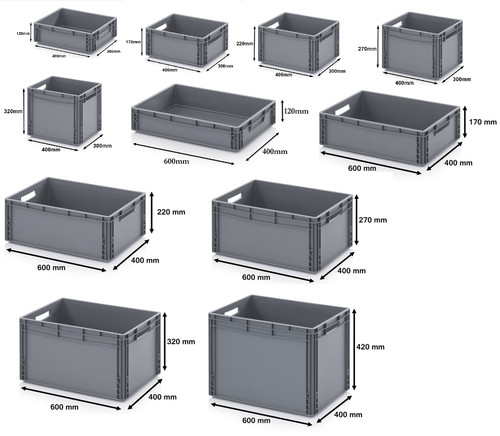 Heavy duty grey euro stacking - heavy,