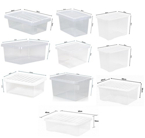 Wham clear plastic storage - clear,