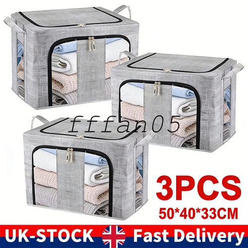 3pcs 66l folding storage box - 3pcs,