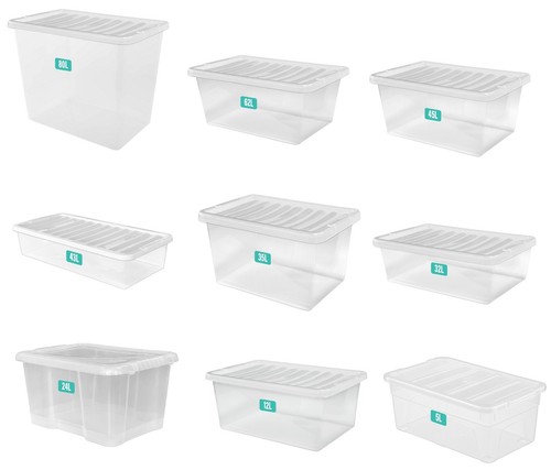 Clear plastic storage - clear, box