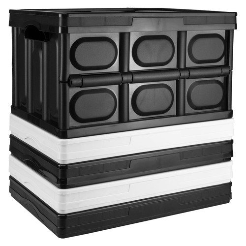 Storage box with - lid, folding