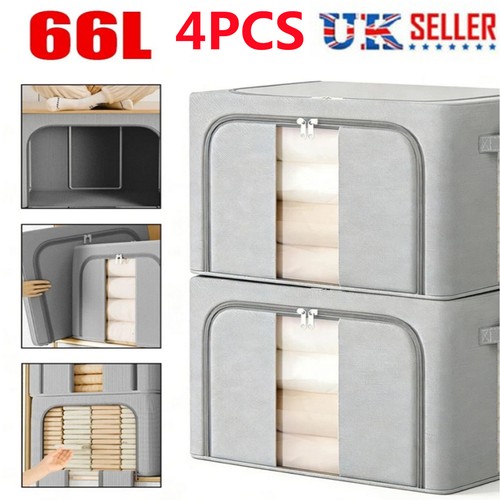 4pcs 66l folding - storage, box