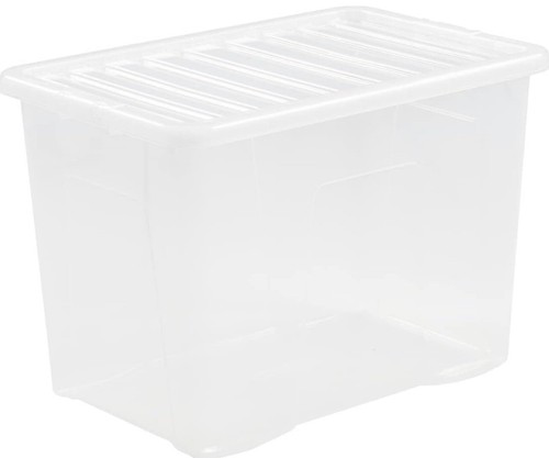 80l clear plastic storage - clear,