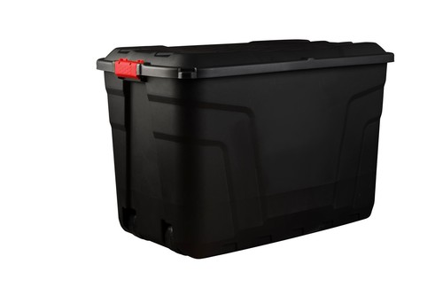 Storage box with lid wheels - with, &