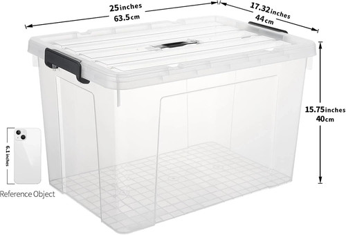 Clear plastic storage - clear,