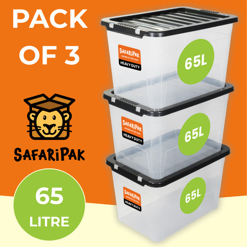 Clear plastic 65l - x,