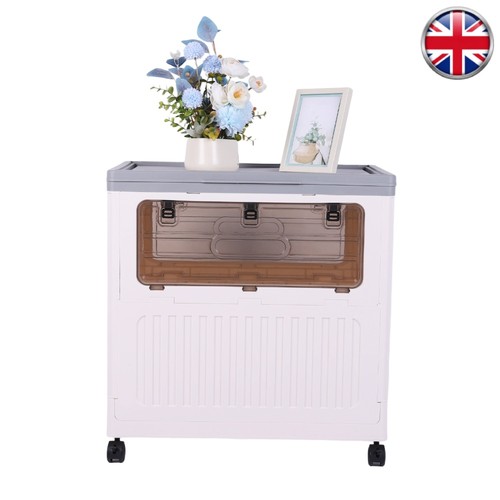 Storage bin with lid folding - storage,