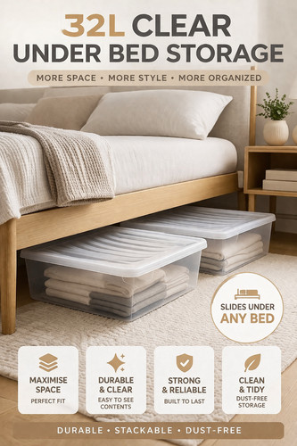 Clear underbed storage - clear,