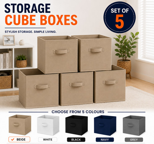 Fabric storage boxes - fabric, with