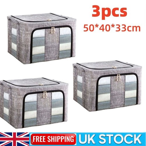 3pcs 66l folding storage box - folding,