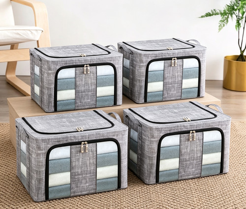 66l folding storage box - 4x,