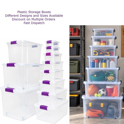 Plastic storage box boxes - storage, lid