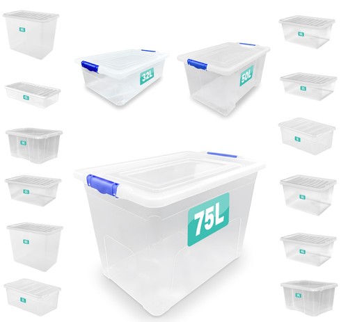 Clear plastic storage - clear,