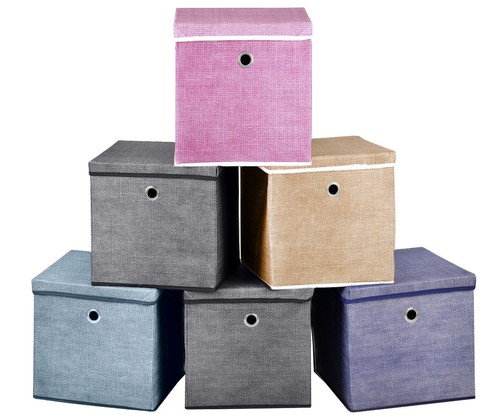 Foldable fabric storage boxes - fabric,