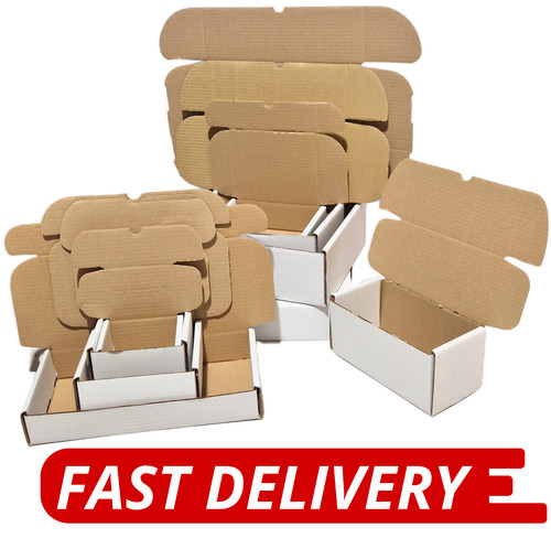 White shipping cardboard boxes - shipping,