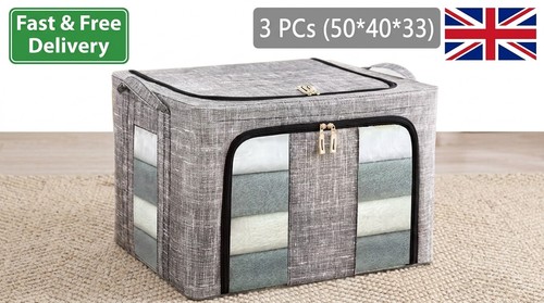 3pcs 66l folding storage - folding, box