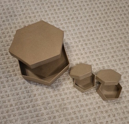 Set hexagon beige - set, 3